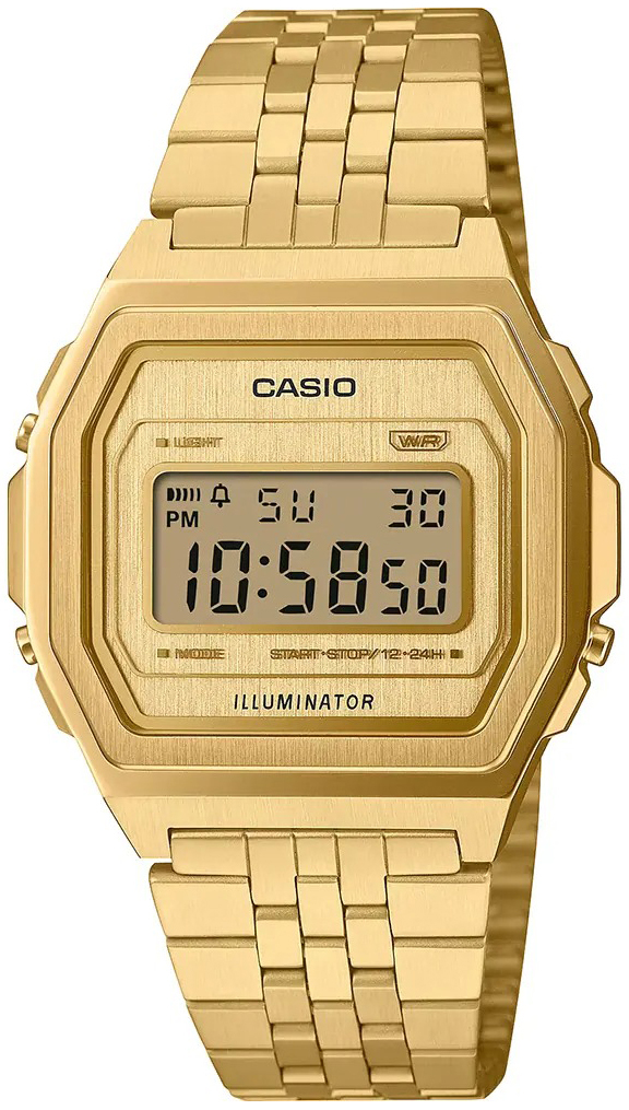 Casio A1000G-9EF Vintage LCD/Gulltonet stål