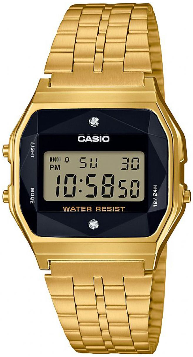 Casio Retro A159WGED-1EF LCD/Gulltonet stål - Casio