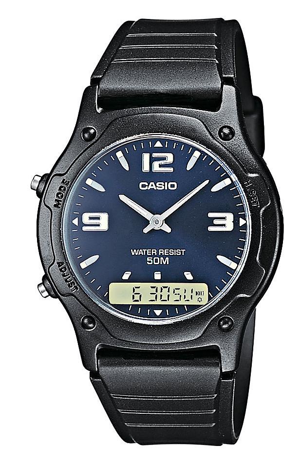 Casio Casio Collection Herreklokke AW-49HE-2AVEF Sort/Resinplast - Casio