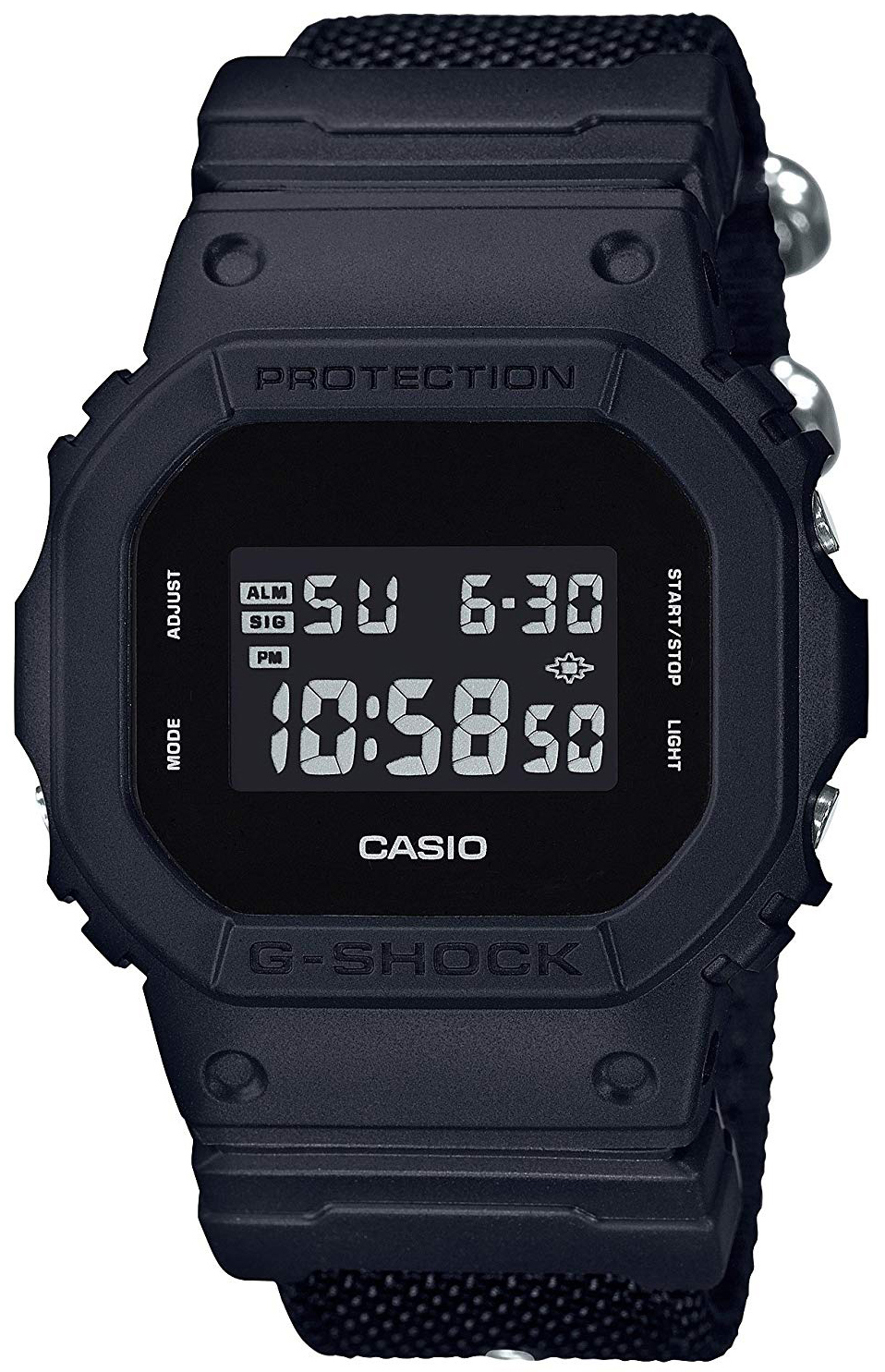 Casio G-Shock Herreklokke DW-5600BBN-1ER LCD/Tekstil