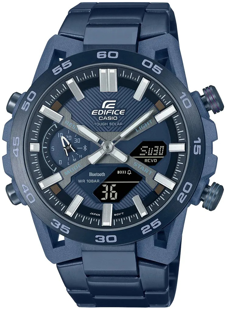 Casio Herreklokke ECB-2000CB-2AEF Edifice Blå/Stål Ø48 mm
