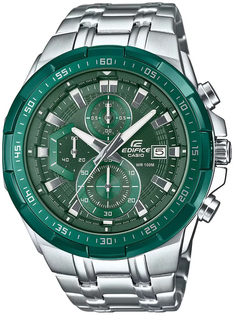 Casio Herreklokke EFR-539DE-3AVUEF Edifice Grønn/Stål Ø49.5 mm
