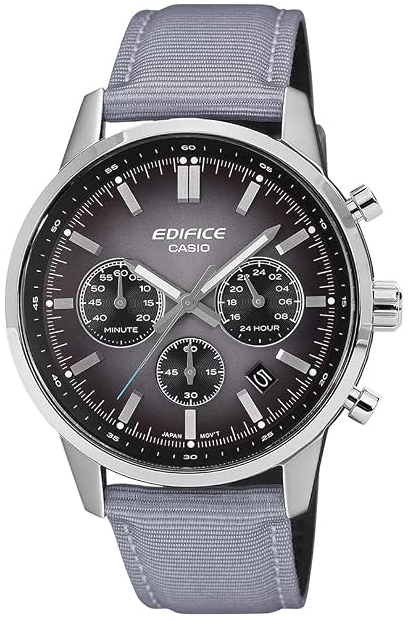 Casio Herreklokke EFR-575C-8AEF Edifice Grå/Lær Ø41 mm