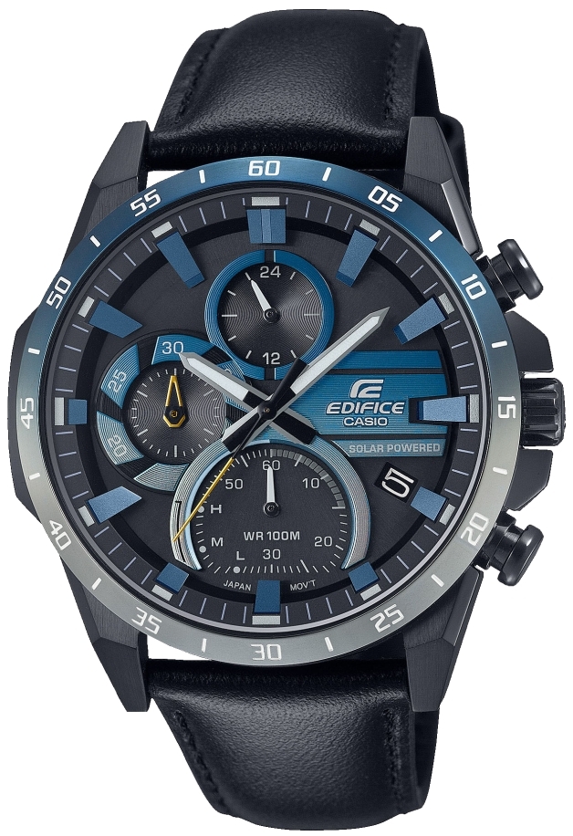 Casio Herreklokke EQS-940NL-1AVUEF Edifice Grå/Lær Ø45.5 mm