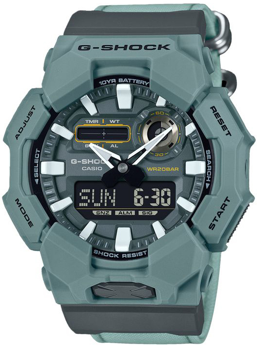 Casio Herreklokke GA-010CE-2AER G-Shock Grønn/Lær Ø51.9 mm