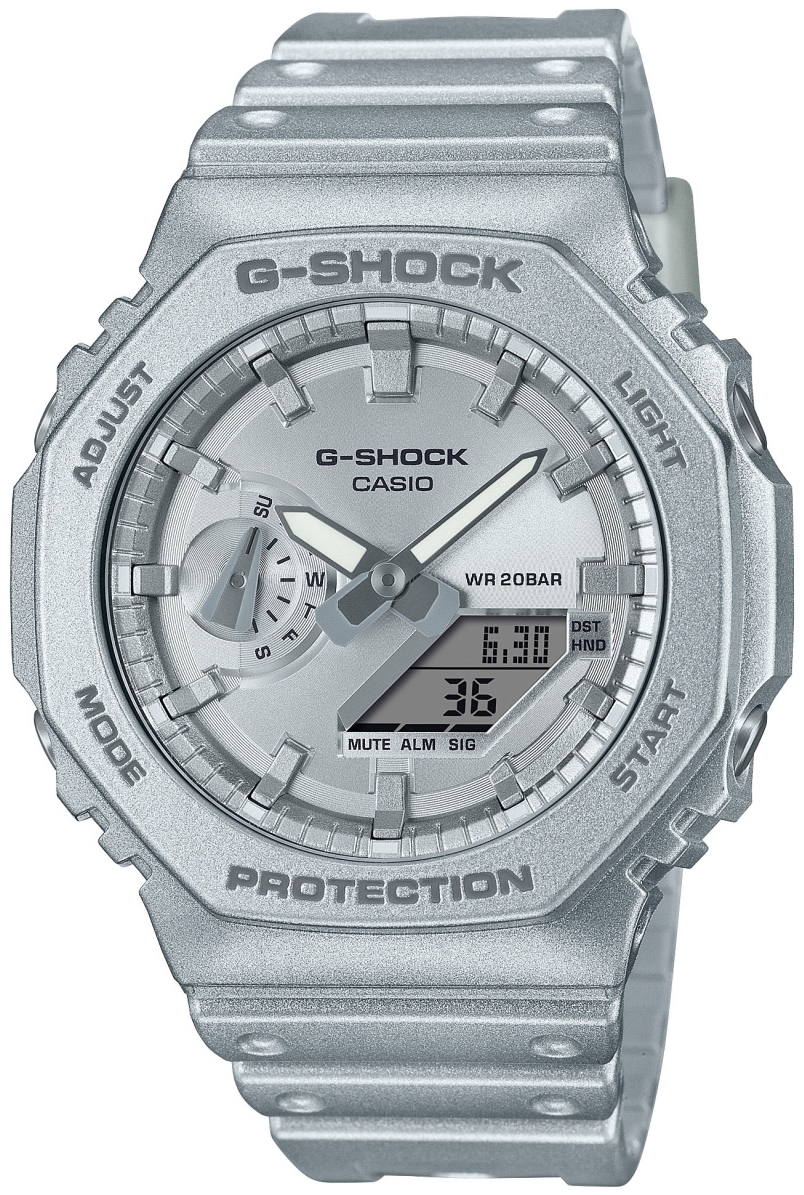 Casio Herreklokke GA-2100FF-8AER G-Shock Sølvfarget/Resinplast
