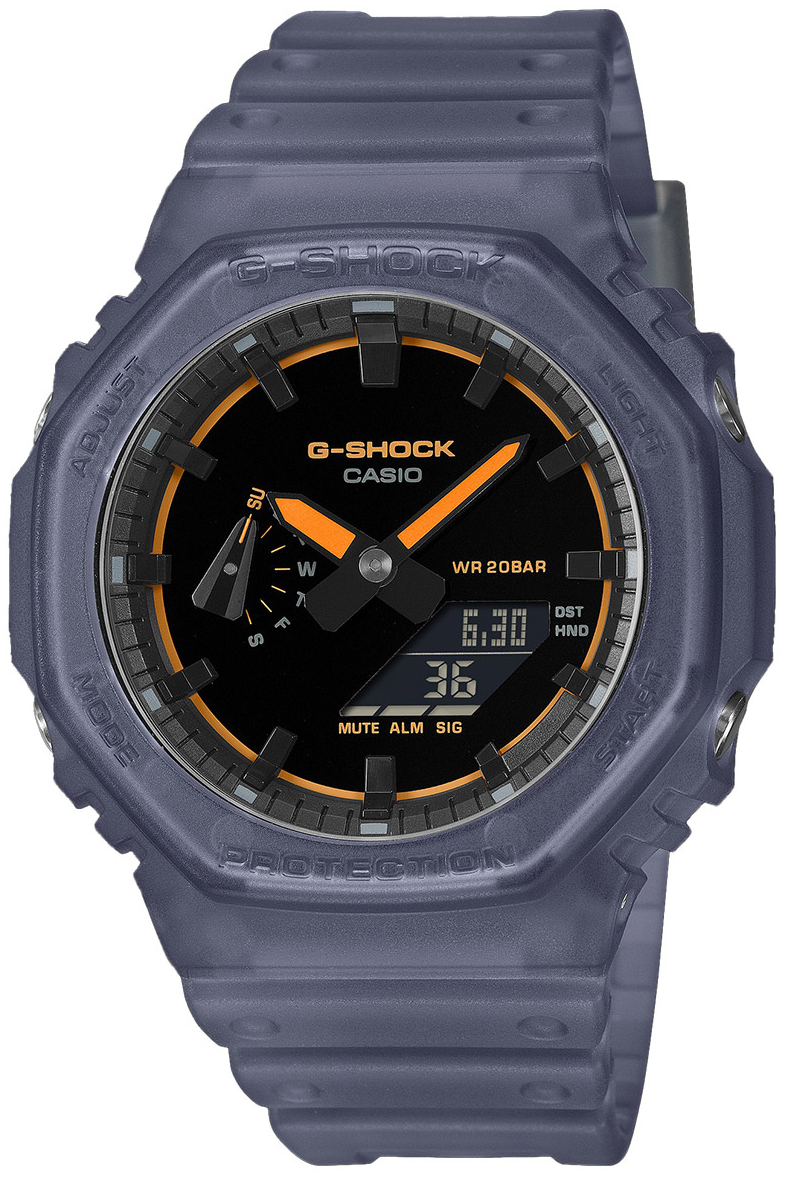 Casio Herreklokke GA-2100K-2AER G-Shock Sort/Resinplast Ø45.4 mm