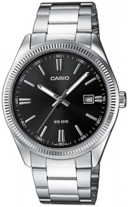 Casio Herreklokke MTP-1302D-1A1VDF Classic Sort/Stål Ø38.5 mm