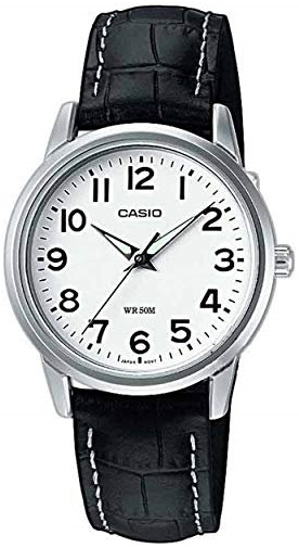 Casio Herreklokke MTP-1303L-7BVDF Classic Hvit/Lær Ø40 mm