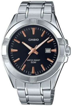 Casio Herreklokke MTP-1308D-1A2 Enticer Sort/Stål Ø48.9 mm