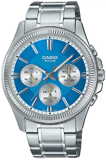 Casio Herreklokke MTP-1375PD-2A2VEF Blå/Stål Ø42 mm