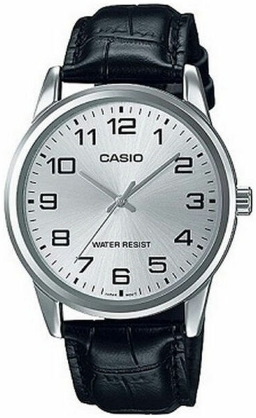Casio Herreklokke MTP-V001L-7BUDF Classic Sølvfarget/Lær Ø38 mm
