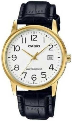 Casio Herreklokke MTP-V002GL-7B2UDF Classic Hvit/Lær Ø44 mm
