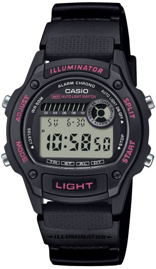 Casio W-220H-1A2VEF Timeless Collection LCD/Gummi Ø36.6 mm
