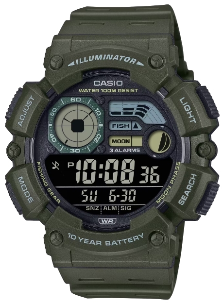Casio Herreklokke WS-1500H-3BVEF Digital Sort/Resinplast Ø50.1 mm