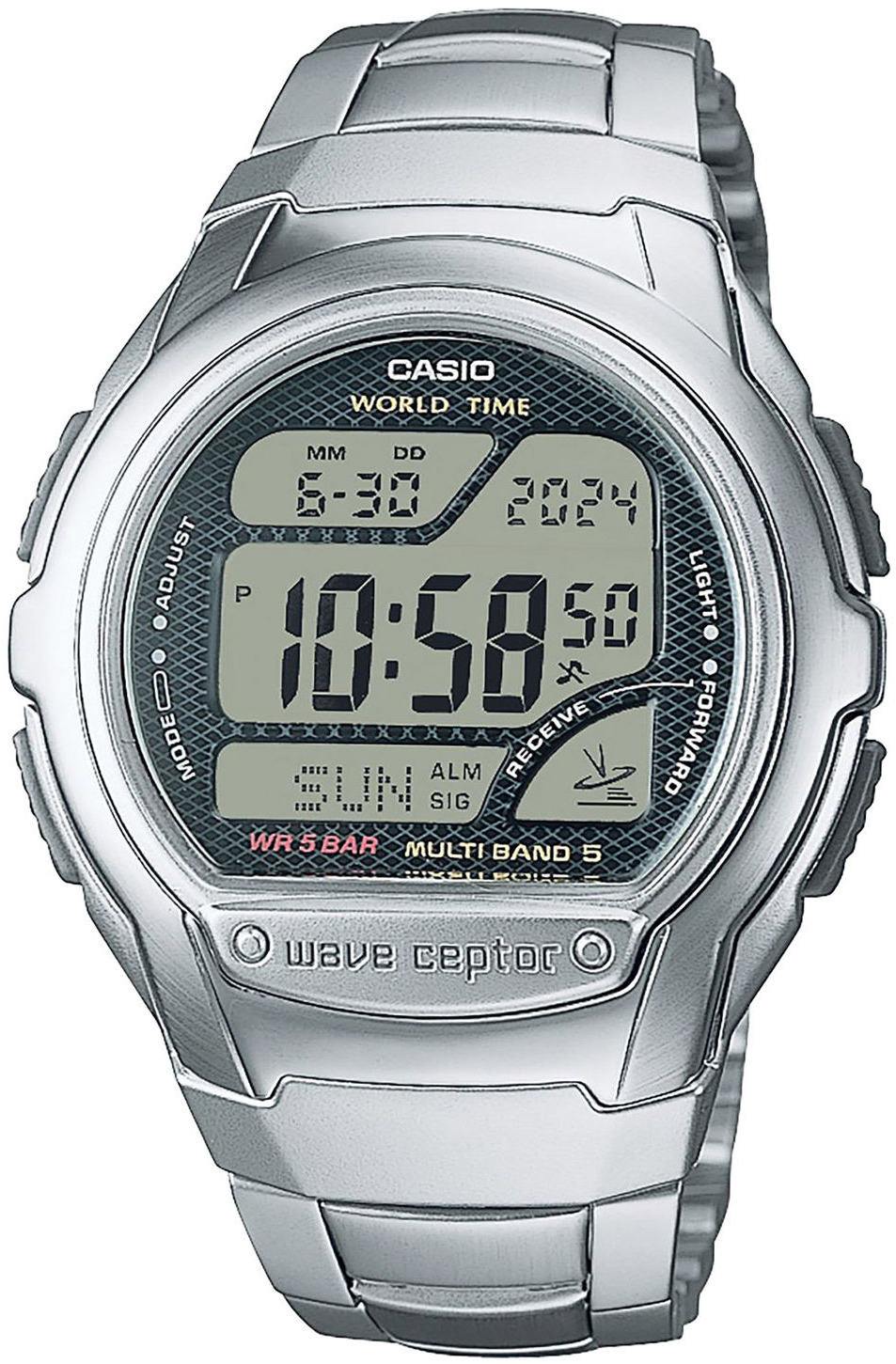 Casio Herreklokke WV-58RD-1AEF Radio Controlled LCD/Stål Ø43.7 mm