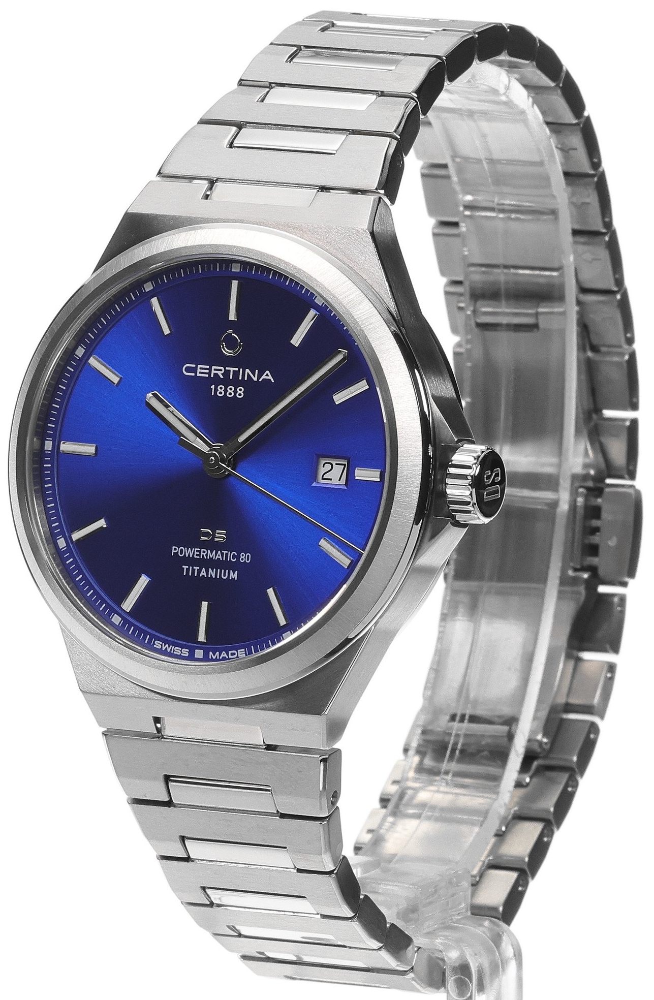 Certina Herreklokke C043.407.44.041.00 DS 7 Blå/Titan Ø39 mm