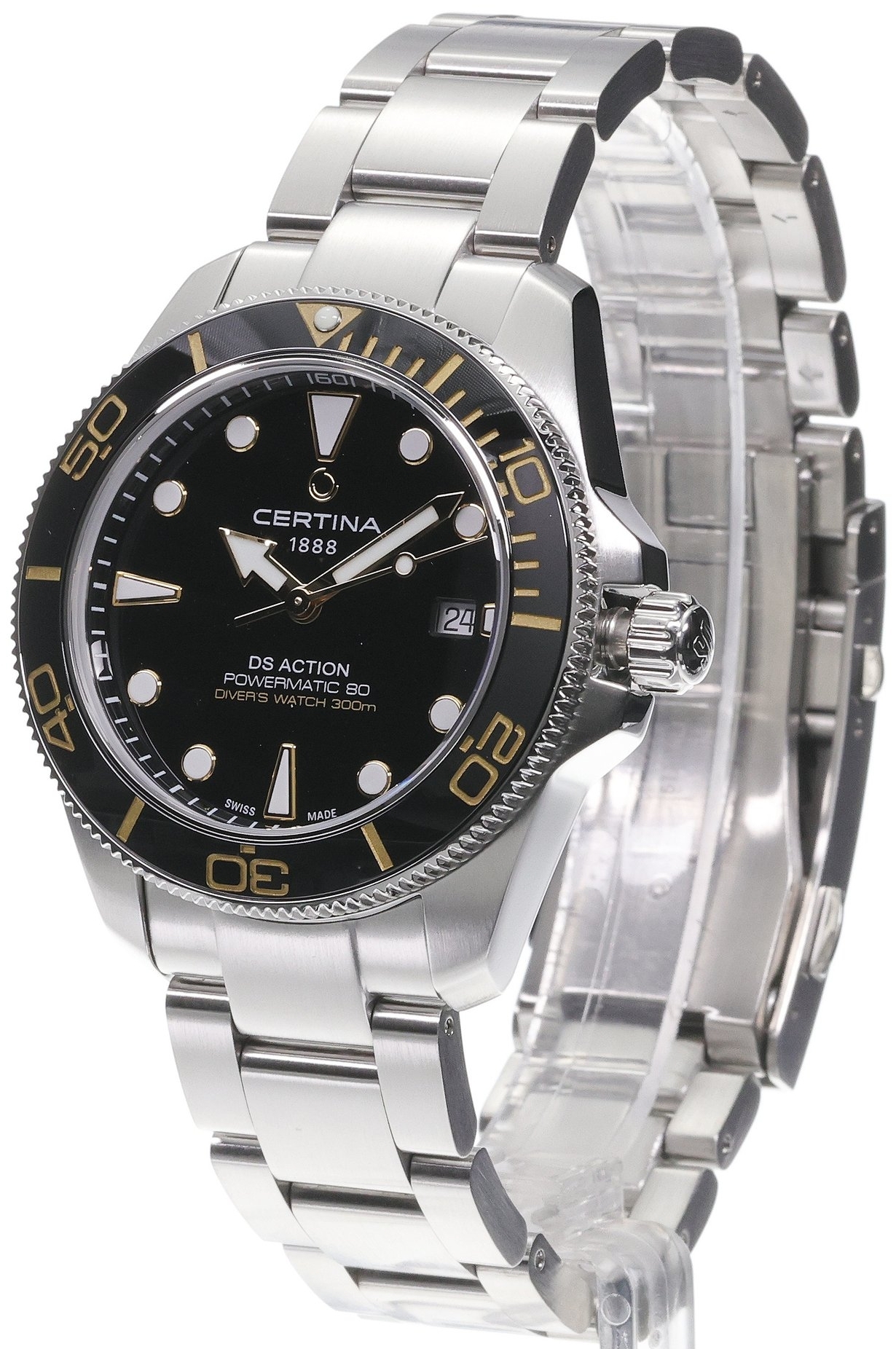 Certina Herreklokke C048.407.11.051.01 Ds Action Sort/Stål Ø40.5 mm