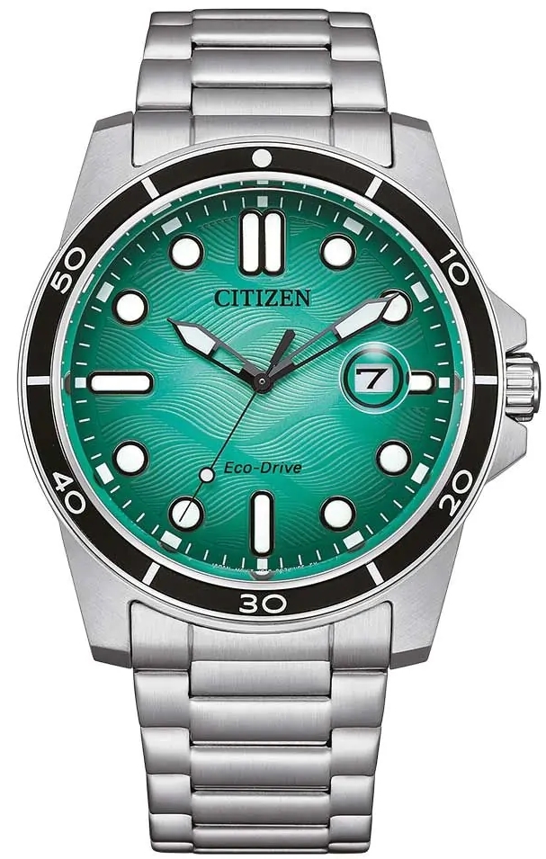 Citizen Herreklokke AW1816-89L Eco Drive Grønn/Stål Ø41.5 mm