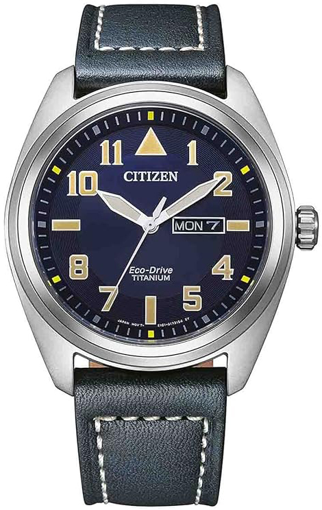 Citizen Herreklokke BM8560-45LC Super Titanium Blå/Lær Ø42 mm