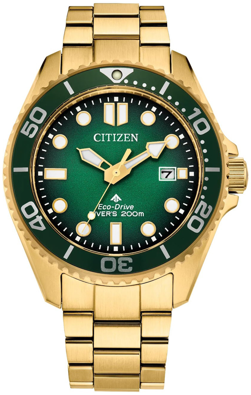 Citizen Herreklokke BN0262-59W Promaster Grønn/Gulltonet stål