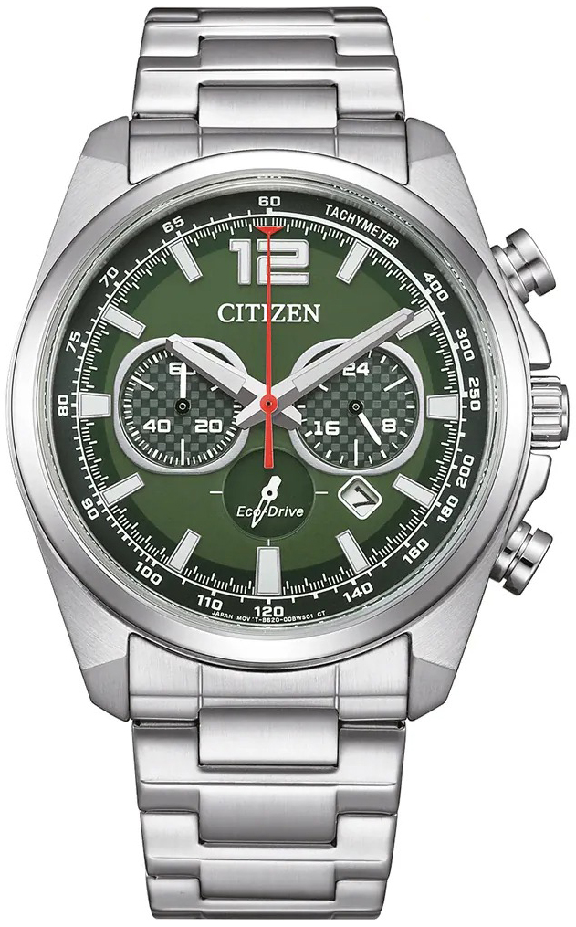 Citizen Herreklokke CA4640-50X Chrono Grønn/Stål Ø41 mm