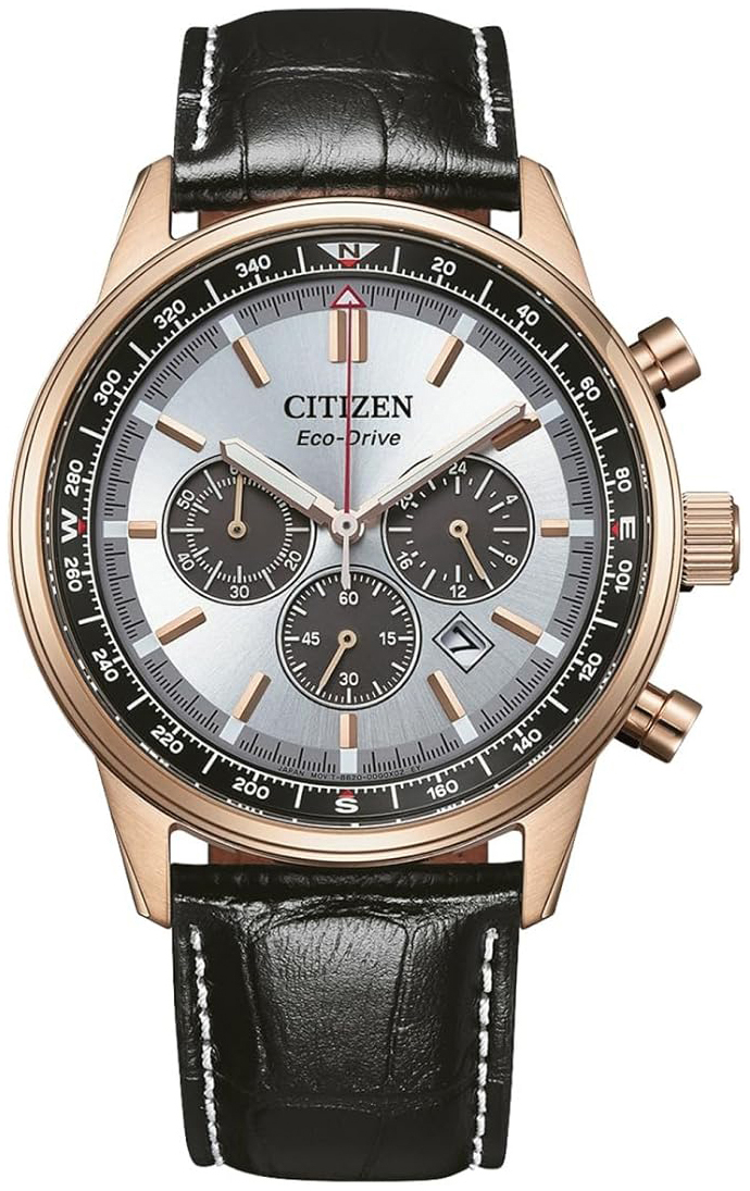 Citizen Herreklokke CA4723-03A Eco-Drive Sølvfarget/Lær Ø42 mm