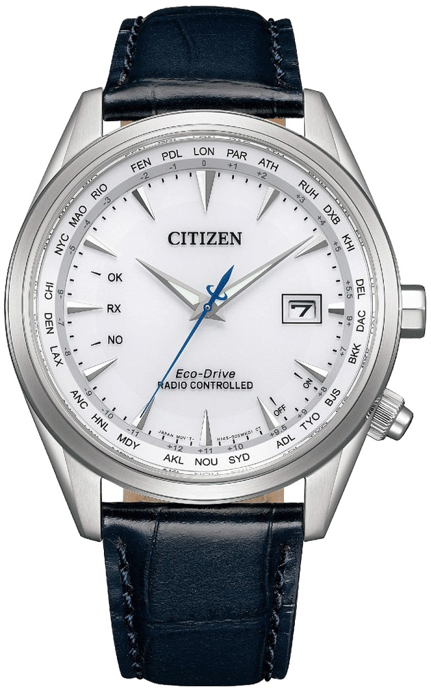 Citizen Herreklokke CB0270-10A Radio Controlled Hvit/Lær Ø43 mm
