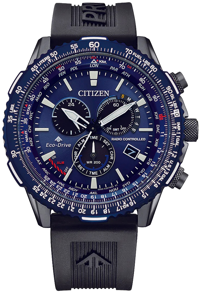 Citizen Herreklokke CB5006-02L Eco Drive Blå/Plast Ø45 mm