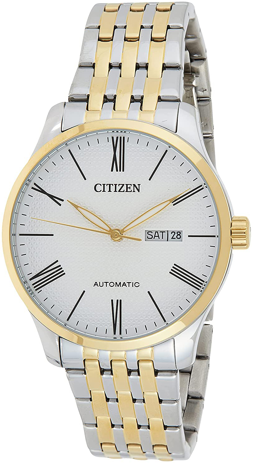 Citizen Herreklokke NH8354-58A Mechanical Hvit/Gulltonet stål Ø40 mm