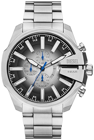 Diesel Herreklokke DZ4686 Mega Chief Grå/Stål Ø48 mm