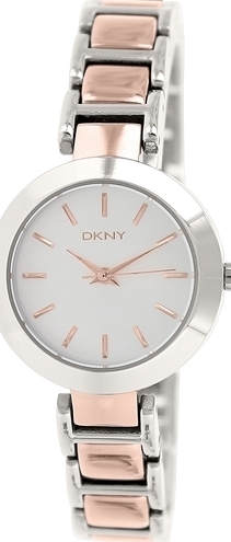 DKNY Stanhope Dameklokke NY2136 Sølvfarget/Rose-gulltonet stål Ø28 - DKNY