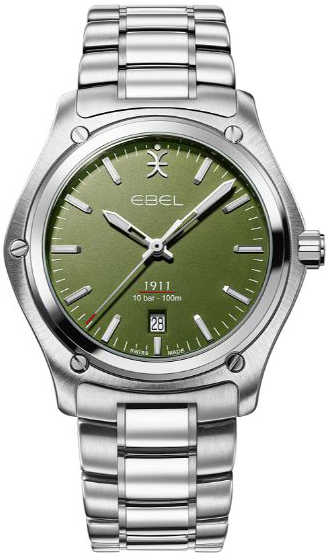 Ebel 1911 Herreklokke 1216584 Grønn/Stål Ø42 mm