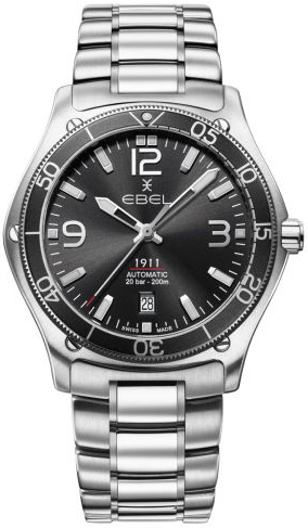 Ebel 1911 Herreklokke 1216675 Sort/Stål Ø42 mm