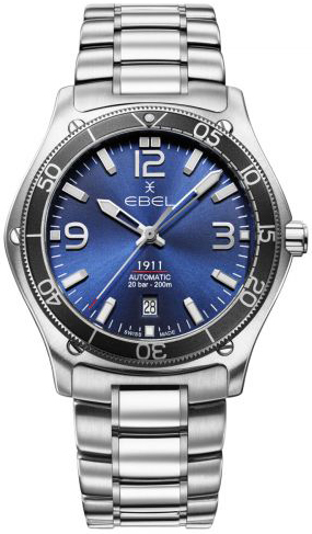 Ebel 1911 Herreklokke 1216676 Blå/Stål Ø42 mm