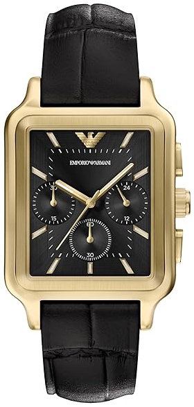 Emporio Armani Herreklokke AR11753 Sort/Lær