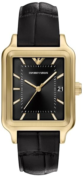 Emporio Armani Herreklokke AR11757 Sort/Lær