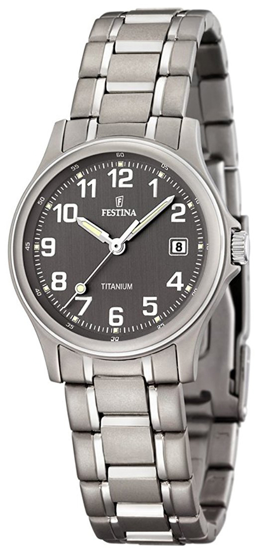 Festina Dameklokke F16459-2 Grå/Titan Ø31 mm - Festina