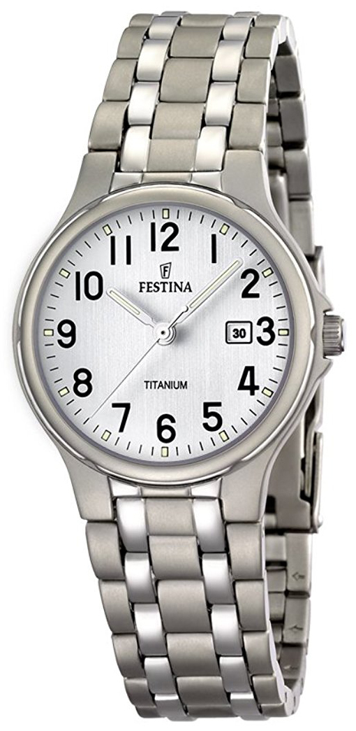 Festina Dameklokke F16461-1 Sølvfarget/Titan Ø31 mm - Festina