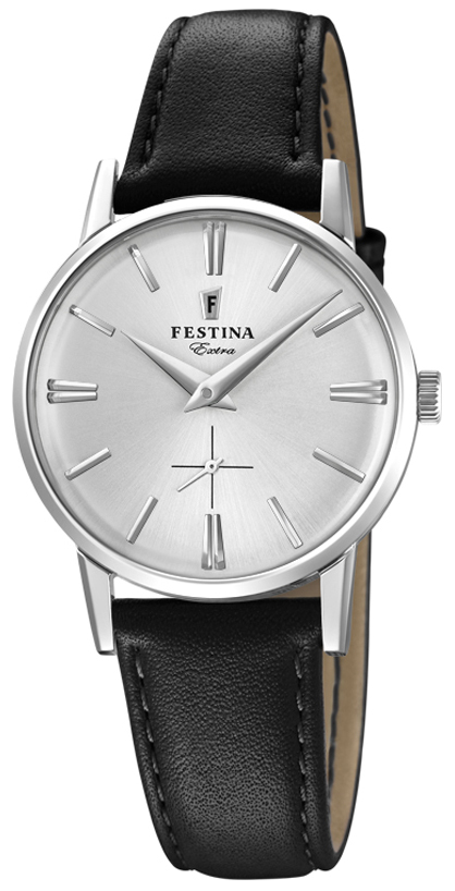 Festina Dameklokke F20254-1 Sølvfarget/Lær Ø29 mm - Festina