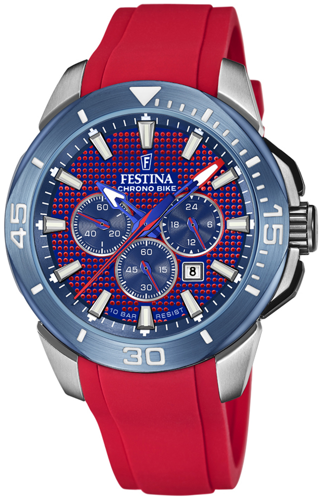 Festina Herreklokke F20642-2 Chrono Bike Blå/Gummi Ø47 mm
