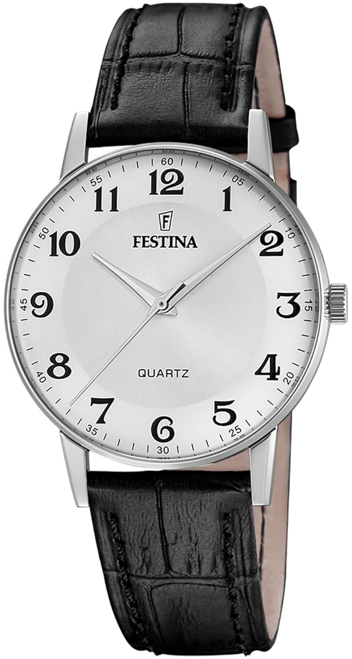 Festina Herreklokke F20690-1 Classic Hvit/Lær Ø36 mm