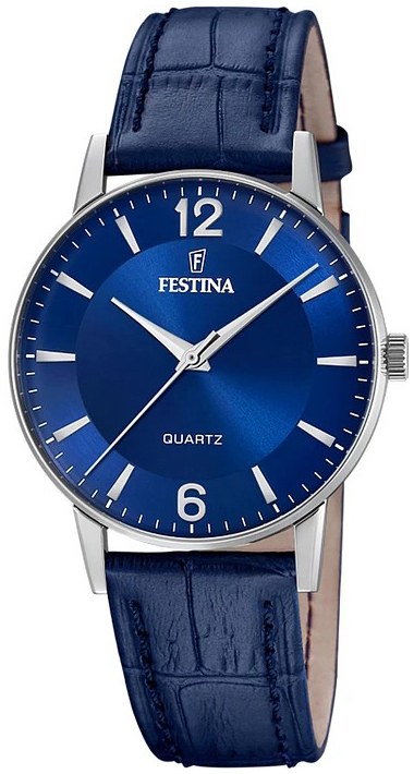 Festina Herreklokke F20690-3 Classic Blå/Lær Ø36 mm