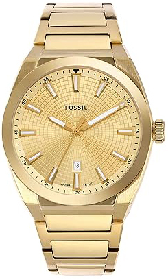 Fossil Herreklokke FS5965 Everett Gull/Gulltonet stål Ø42 mm