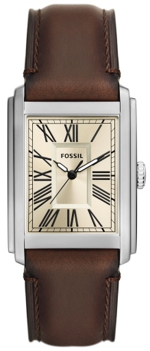 Fossil Herreklokke FS6012 Carraway Antikkhvit/Lær Ø30 mm