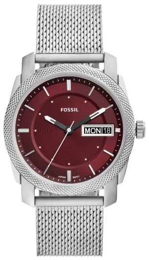Fossil Herreklokke FS6014 Machine Rød/Stål Ø42 mm
