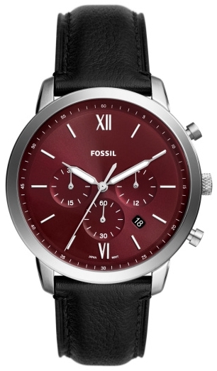 Fossil Herreklokke FS6016 Neutra Rød/Lær Ø42 mm