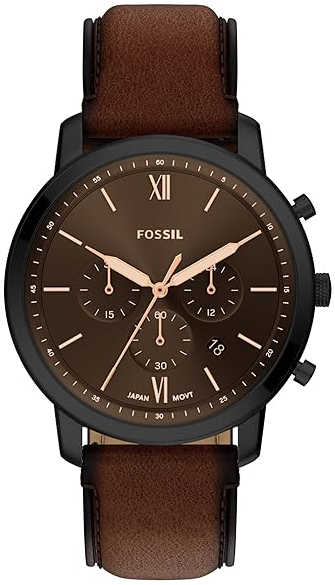 Fossil Herreklokke FS6163 Neutra Brun/Lær Ø44 mm