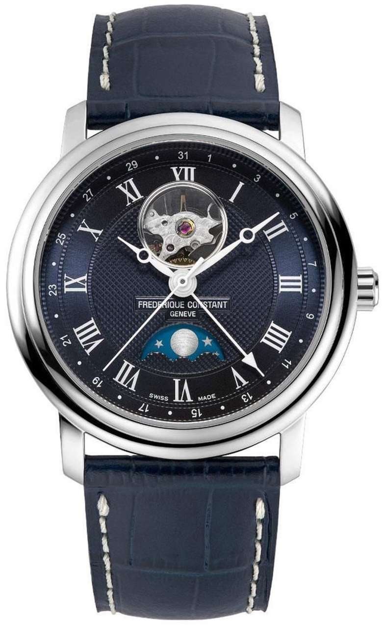 Frederique Constant Herreklokke FC-335MCNW4P26 Classics Blå/Lær