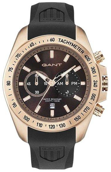 Gant 99999 Herreklokke GT059004 Brun/Gummi Ø46 mm - Gant